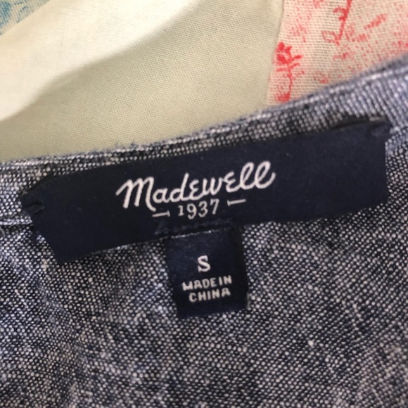 Madewell linen top blouse with ties - Picture 2 of 4